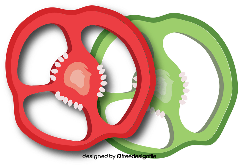Slices of Bell Pepper clipart