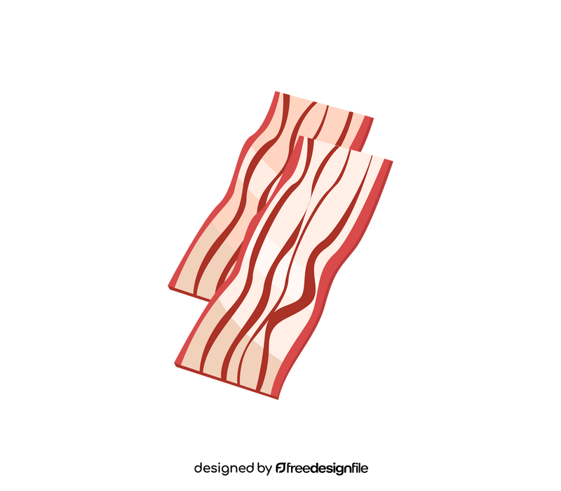 Cartoon bacon meat pieces clipart