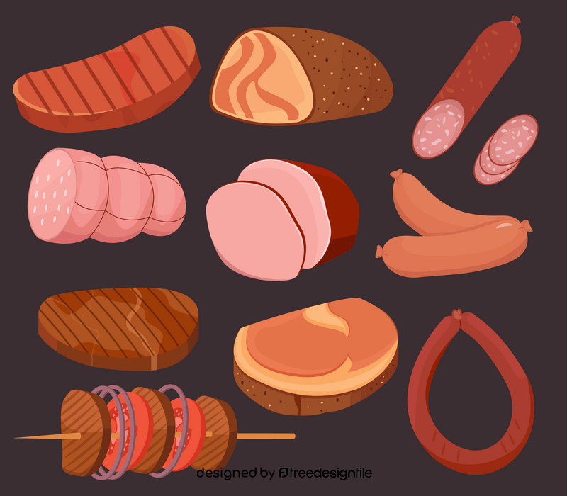 Meat products vector