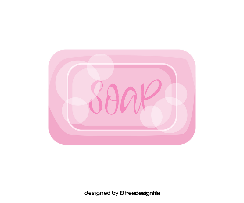 Pink soap clipart