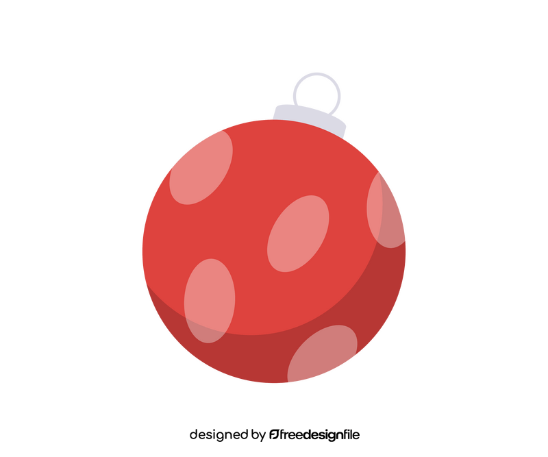 Red christmas ball clipart