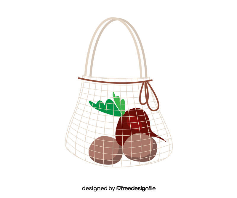 Eco friendly string bag clipart