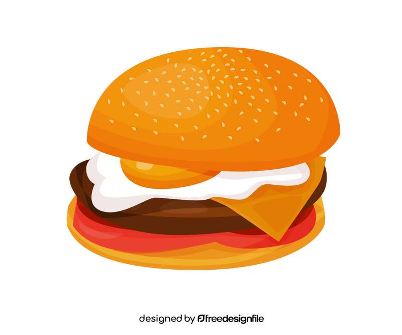 Cheeseburger fast food clipart