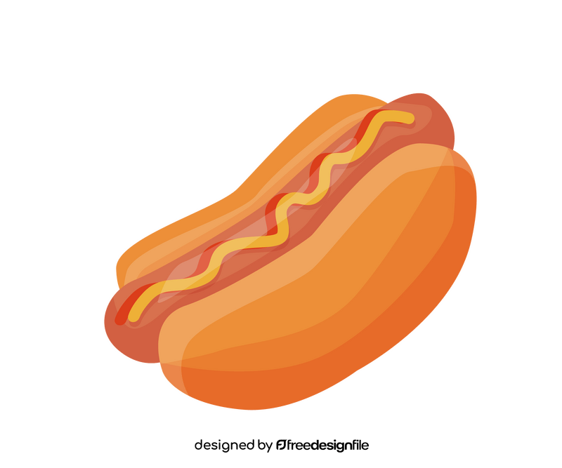 Cartoon hotdog clipart