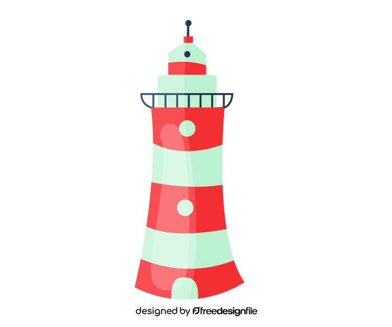 Free lighthouse by the sea clipart