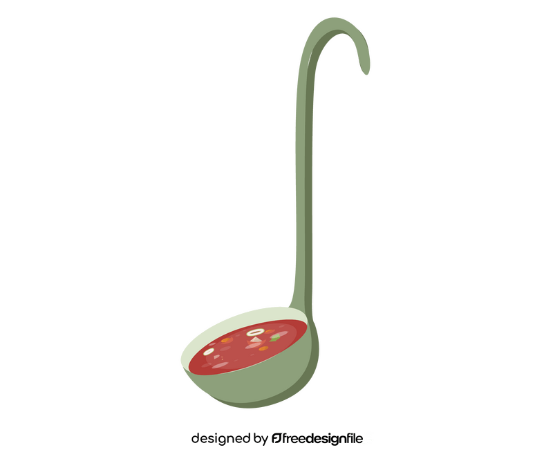 Borscht in scoop clipart