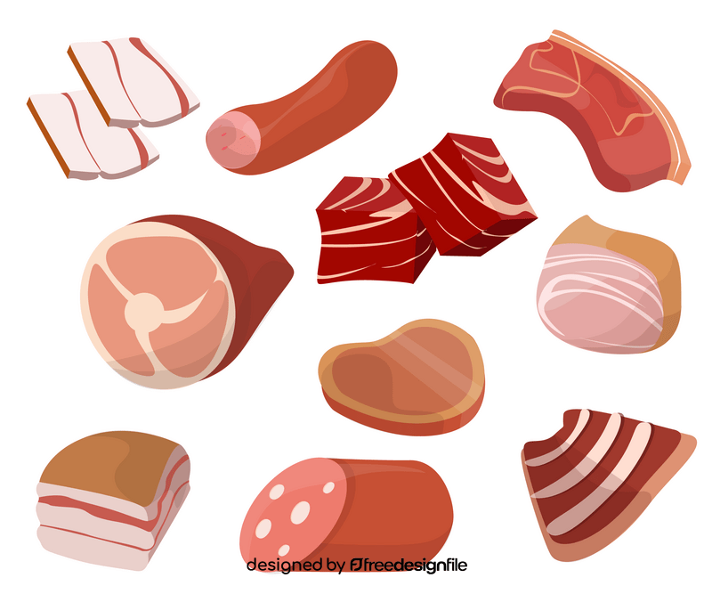 Meat products vector