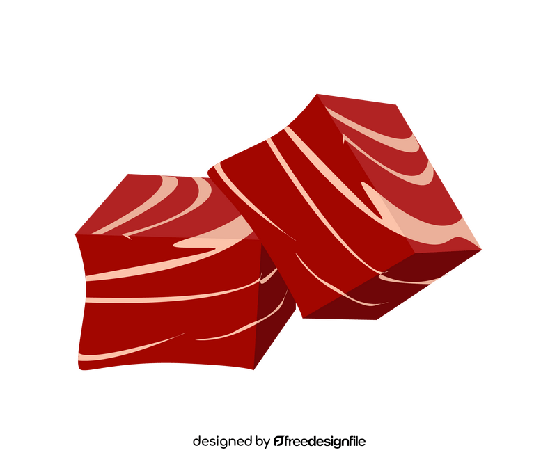 Raw meat cube clipart