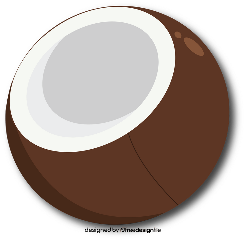 Opened Coconut clipart