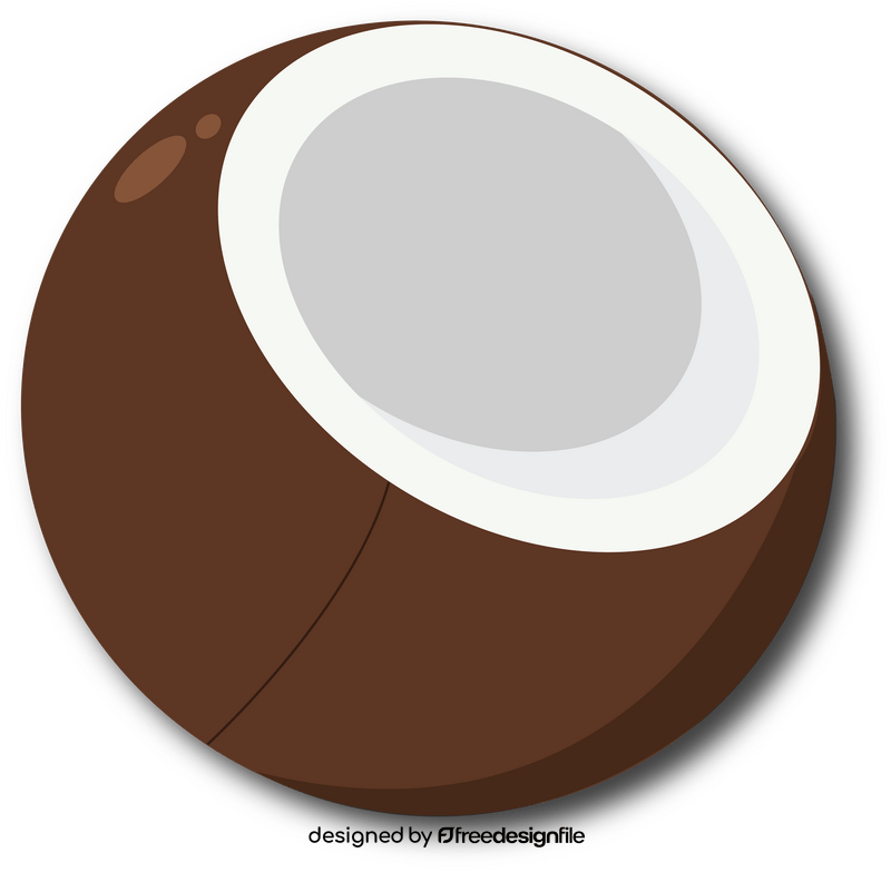 Opened Coconut clipart
