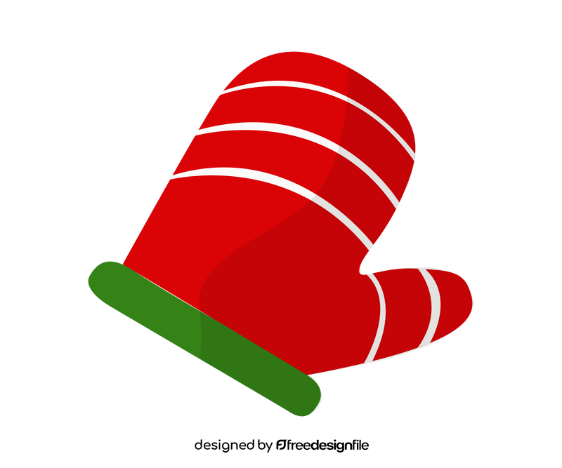 Cartoon Christmas glove clipart