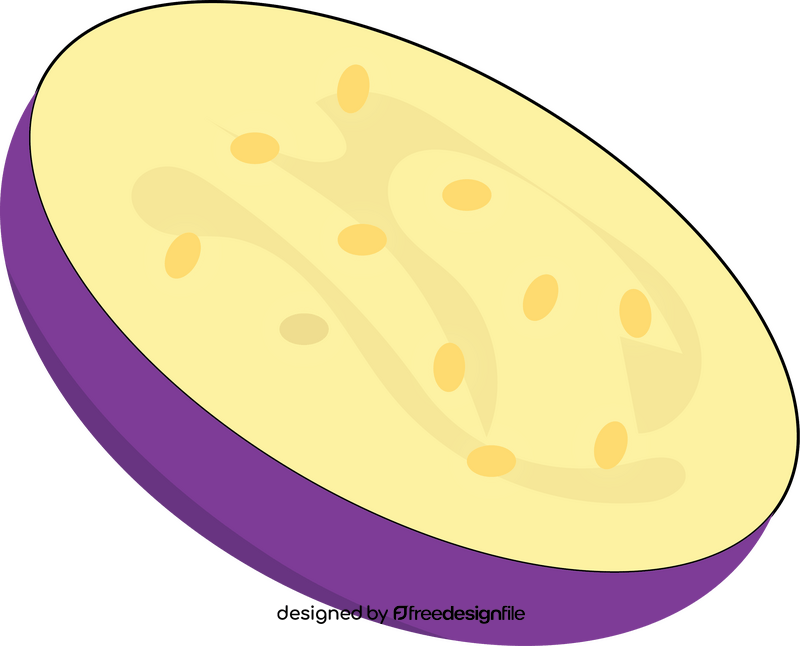 Slice of Eggplant clipart