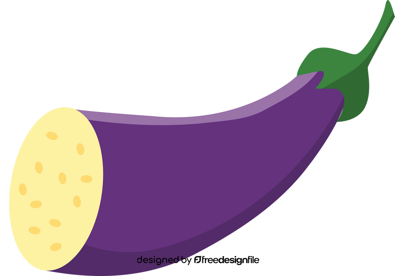 Eggplant Sliced in Half clipart