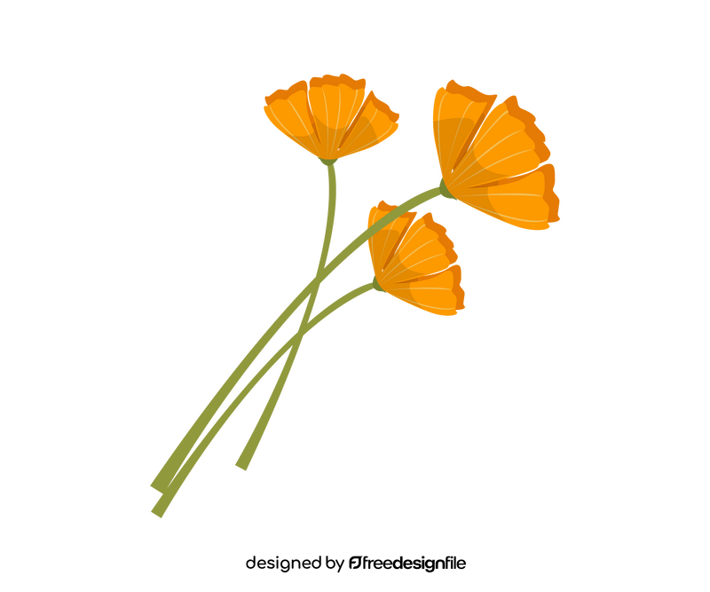 Flowers drawing clipart