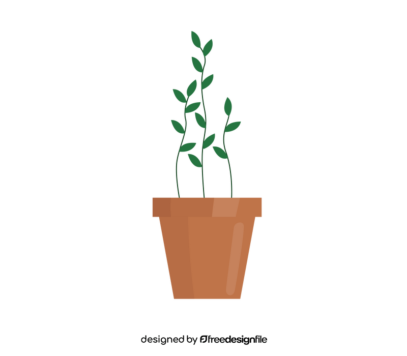 Flower plant in a pot clipart