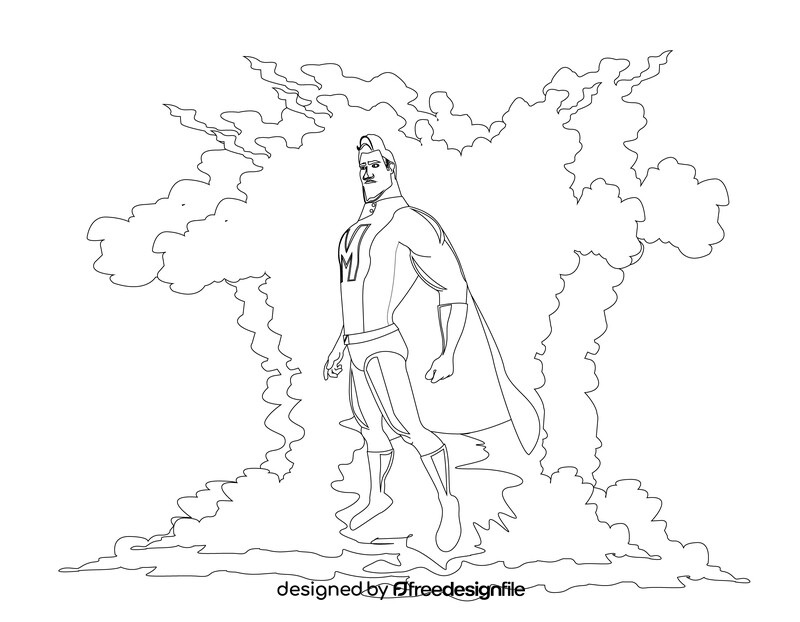 Metroman black and white vector