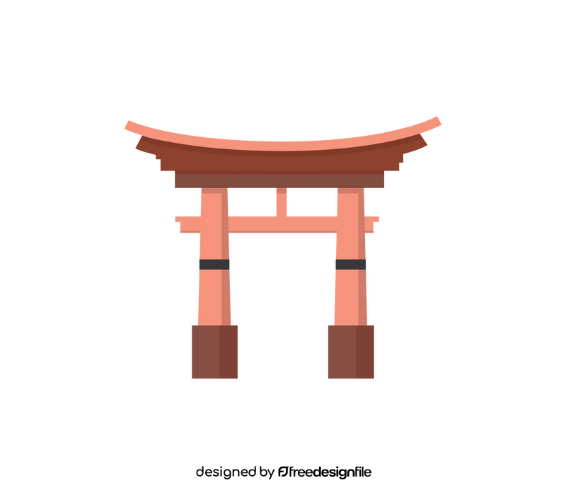 Japanese torii gate clipart