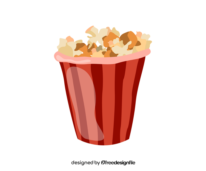 Popcorn in paper box clipart