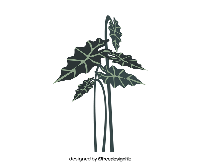 Plant leaves cartoon clipart