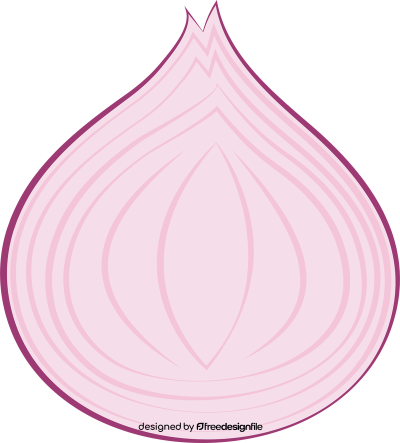 Cut in Half Red Onion clipart