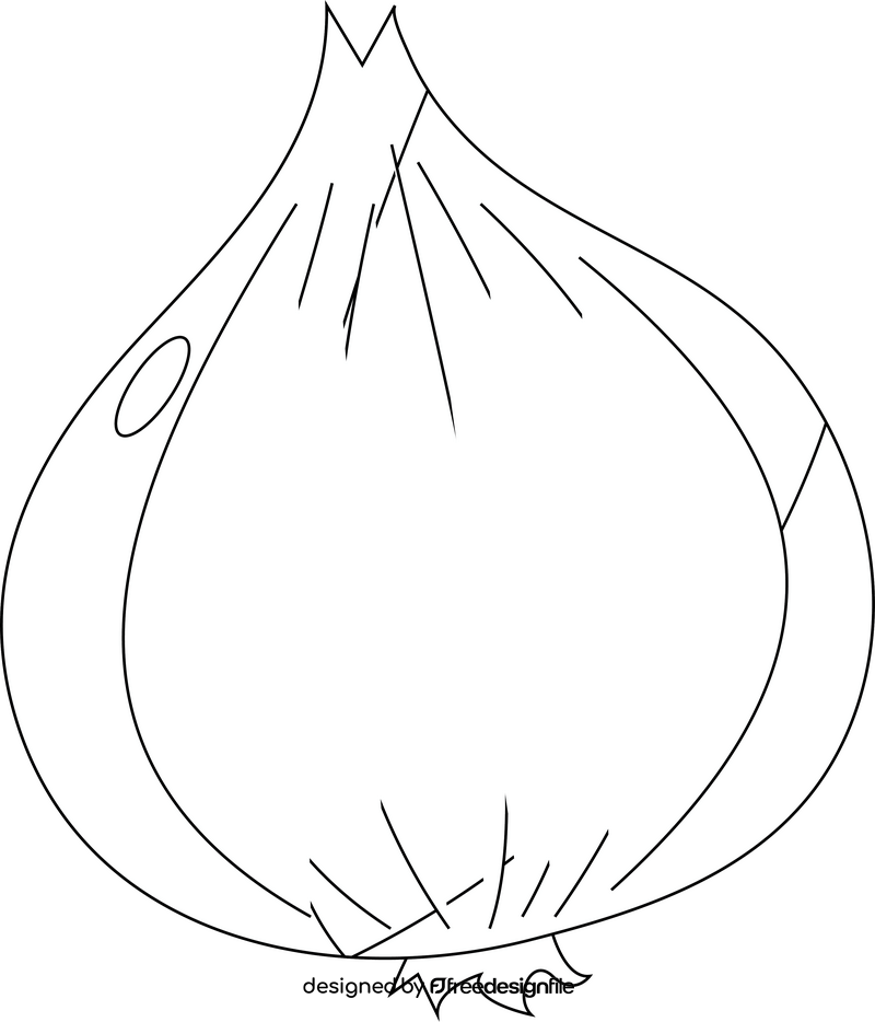 Onion black and white clipart