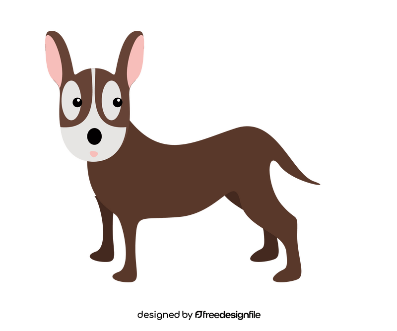 Cartoon surprised dog clipart