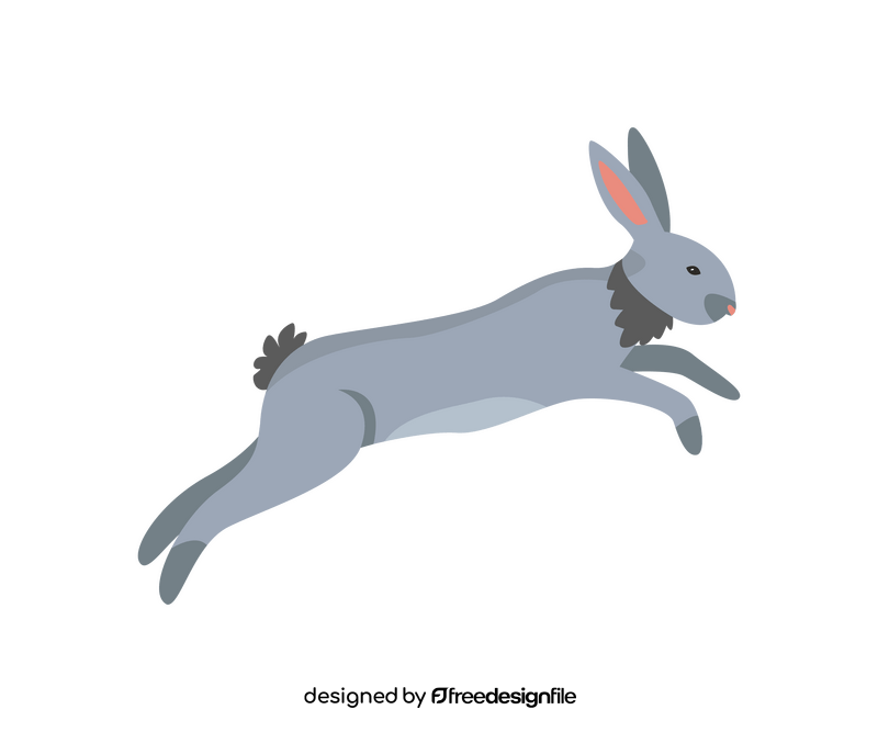 Jumping hare clipart