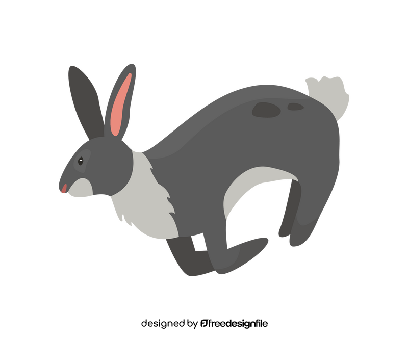 Running jackrabbit, hare clipart