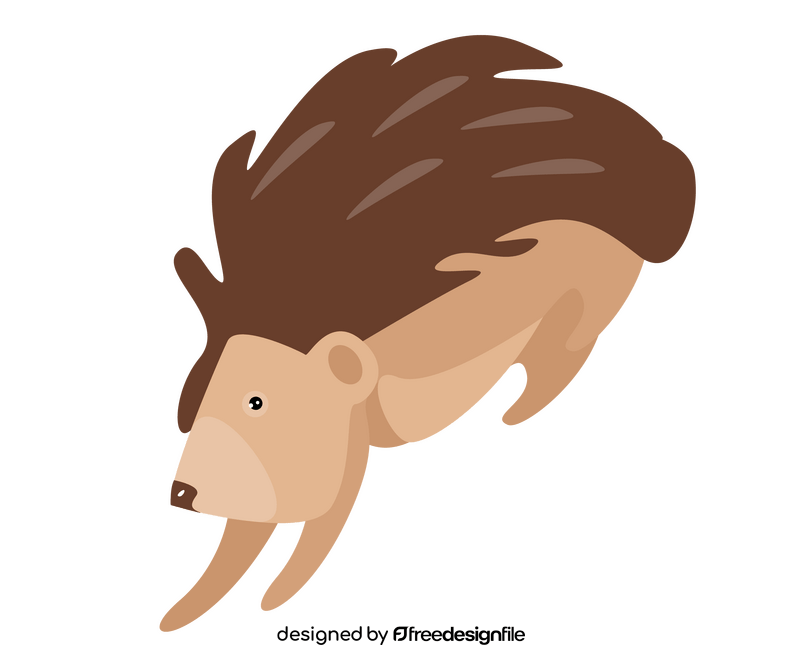 Jumping hedgehog clipart