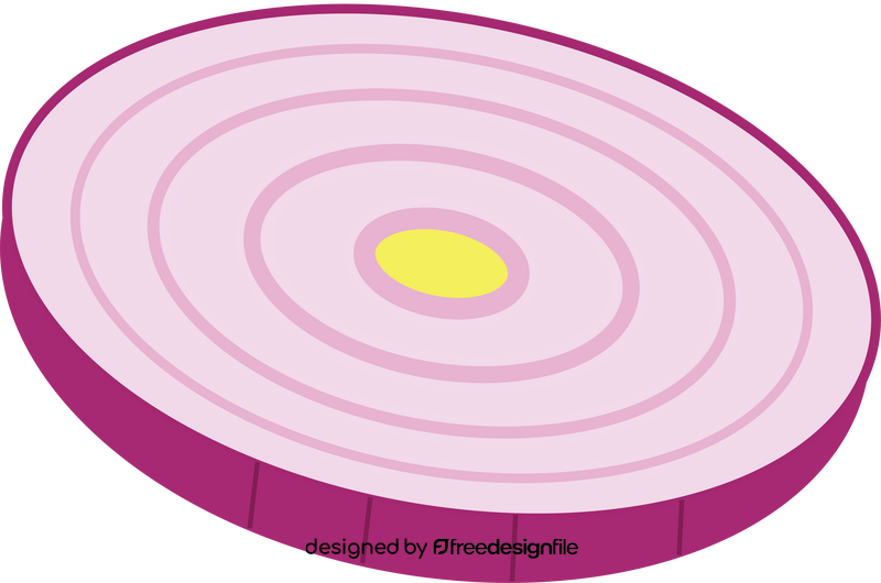 Slice of Red Onion clipart