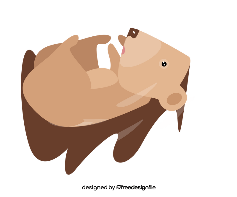 Hedgehog lying clipart