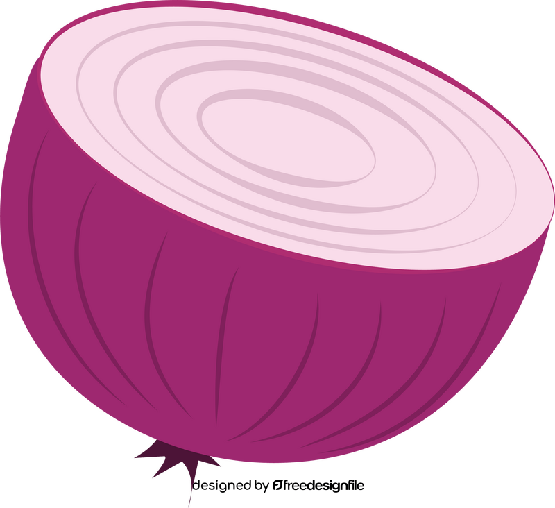 Cut in Half Red Onion clipart