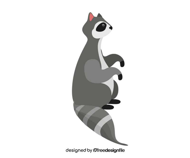 Sitting raccoon clipart