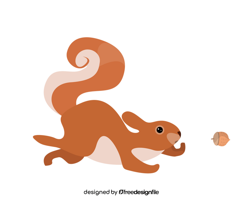 Free squirrel with nuts clipart