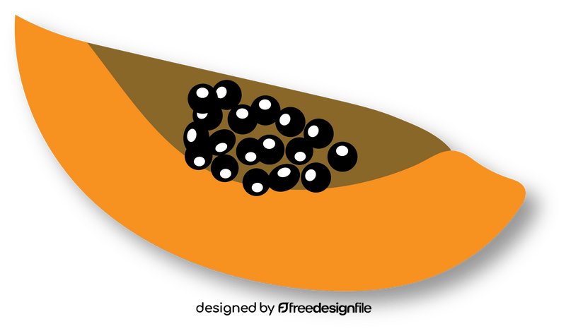 Slice of Papaya clipart