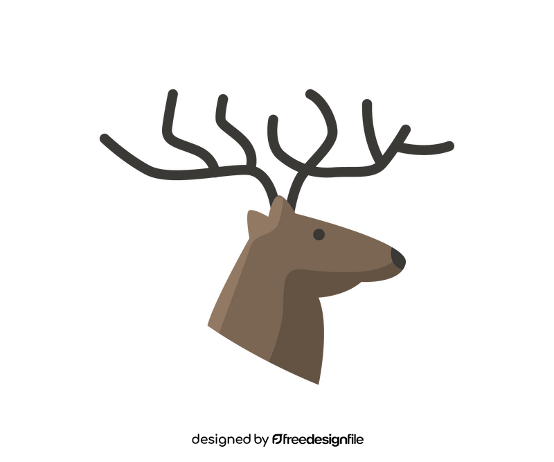 Deer head illustration clipart