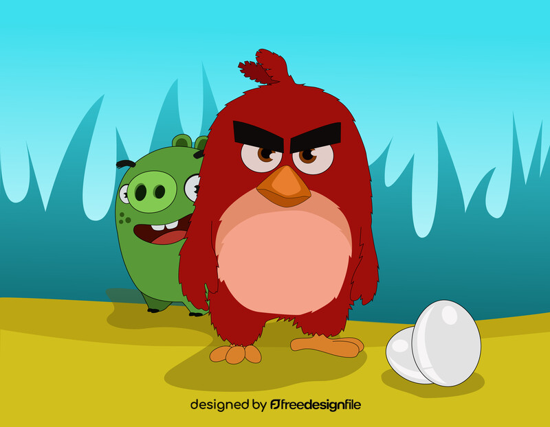 Angry birds red vector