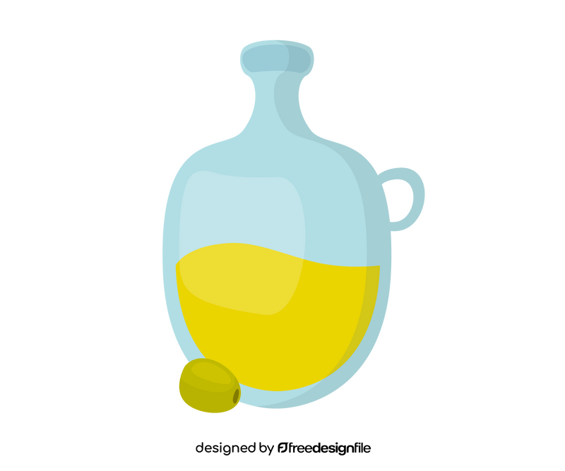 Bottle of olive oil clipart