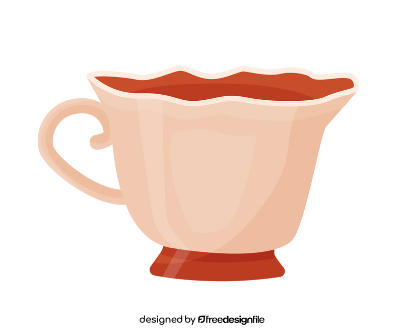 Vintage pink cup clipart