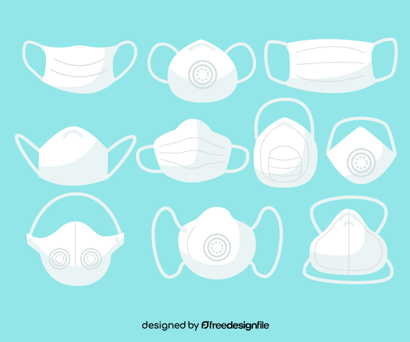 Medical masks vector