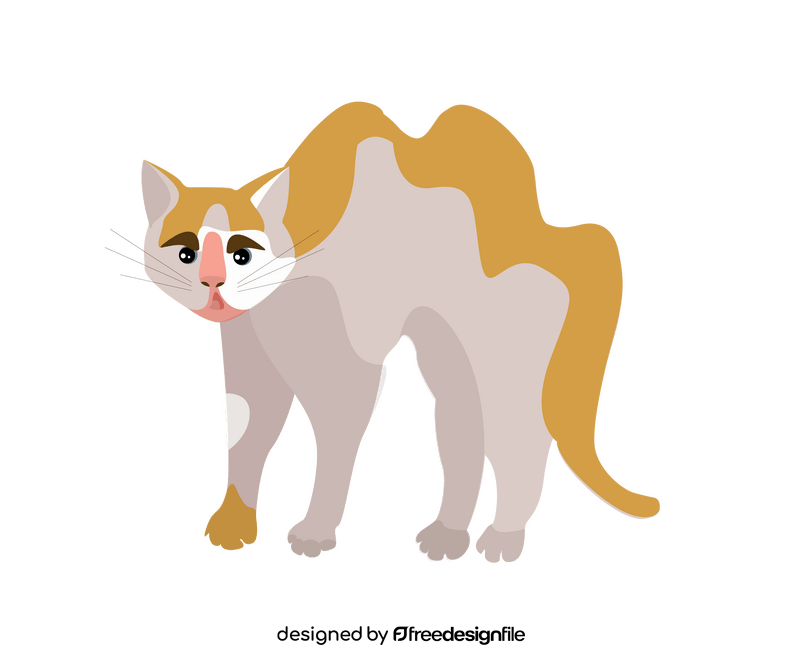 Cute cartoon cat clipart