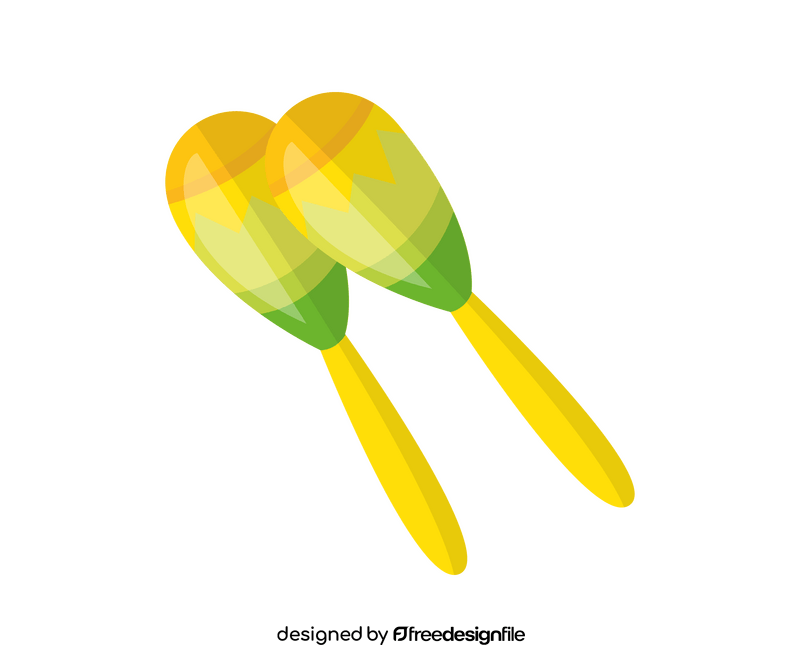 Cartoon Brazilian maracas clipart