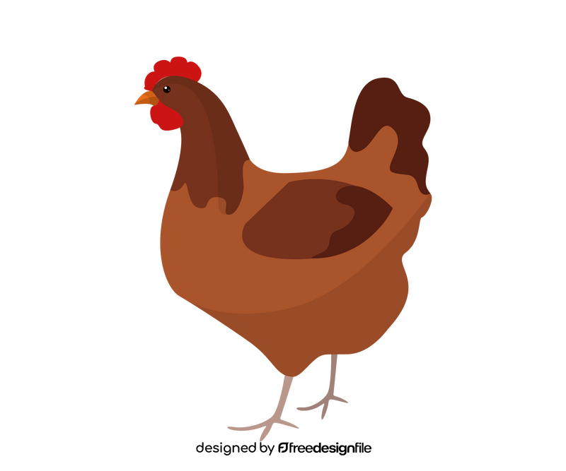 Brown chicken clipart