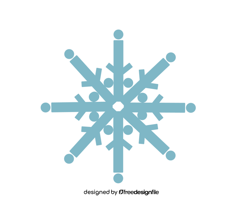 Cartoon snowflake clipart