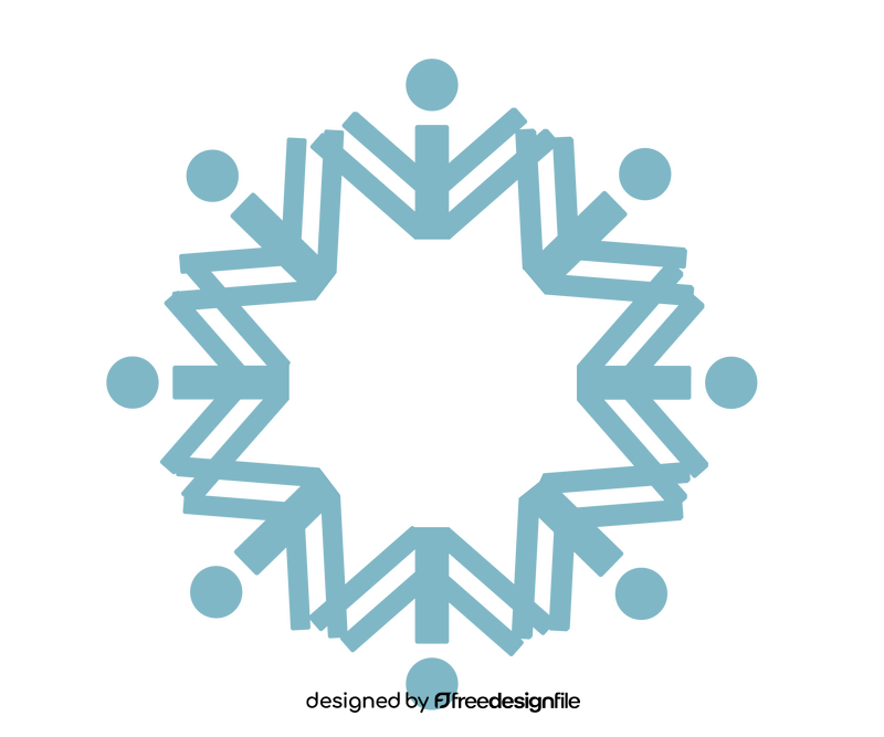 Snowflake cartoon clipart