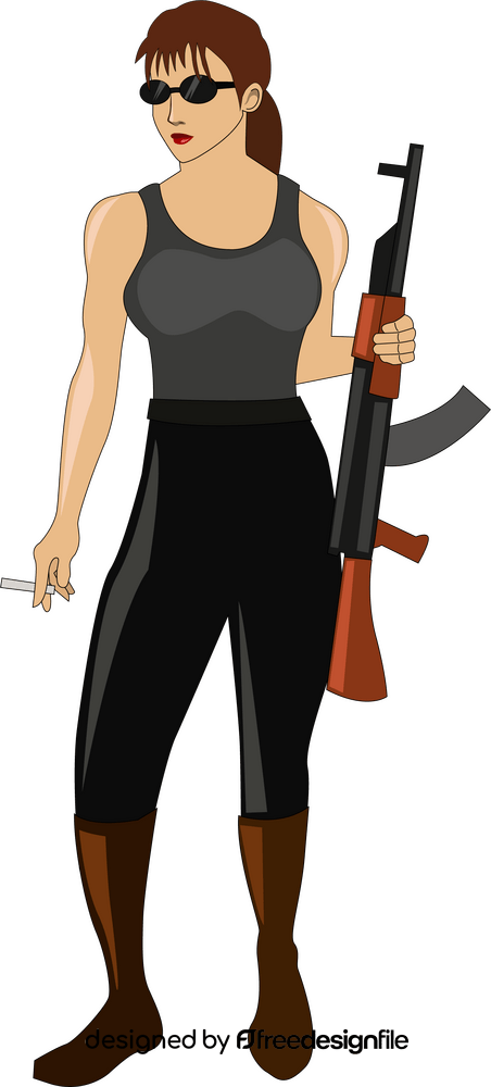 Sarah Connor Terminator drawing clipart