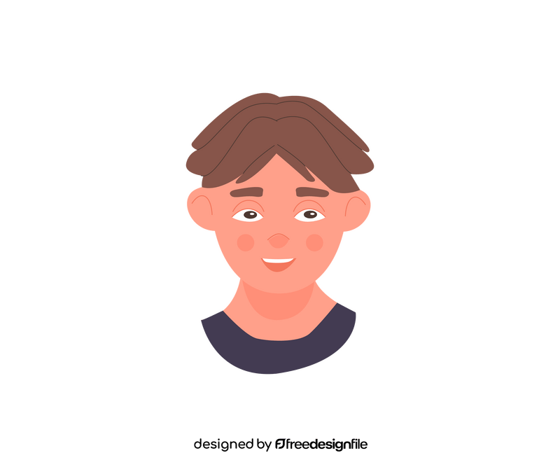 Cute boy face clipart