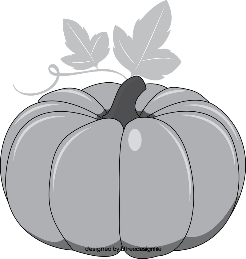 Pumpkin in Grayscale clipart