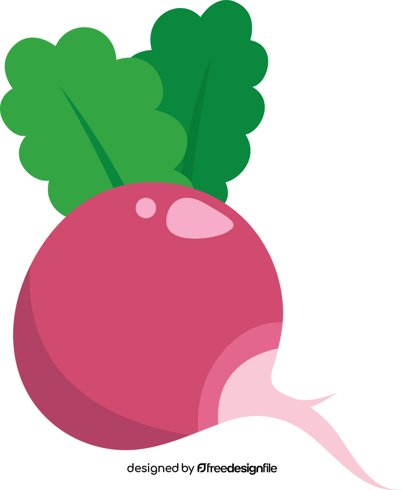 Radish with Leaves clipart