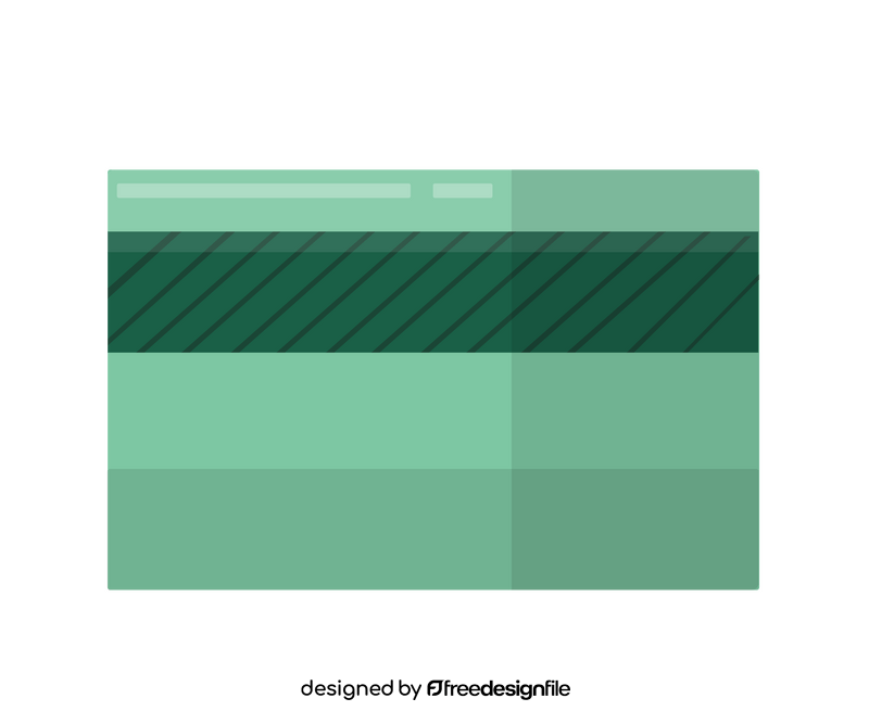 Green credit card back clipart